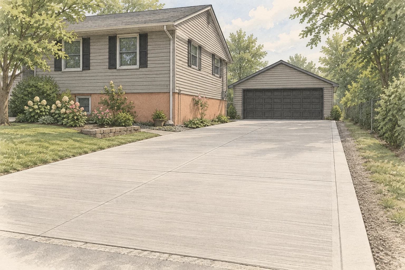 Illustrative driveway design concept